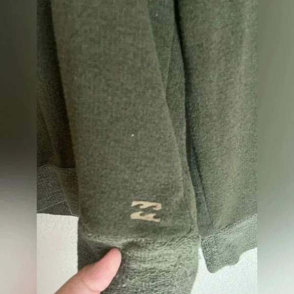 Billabong women’s olive green long sleeve backless sweatshirt size M - Picture 7 of 8